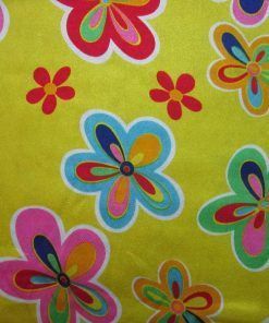 Raso estampado - Hippie fondo amarillo