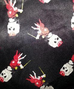 Raso estampado - Esqueletos