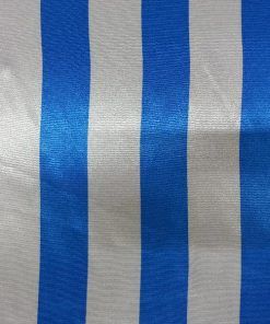 Raso estampado - Rayas blanca y azul 