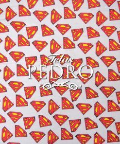 Popelín algodón estampado (patchwork) - Superman Logo fondo Blanco