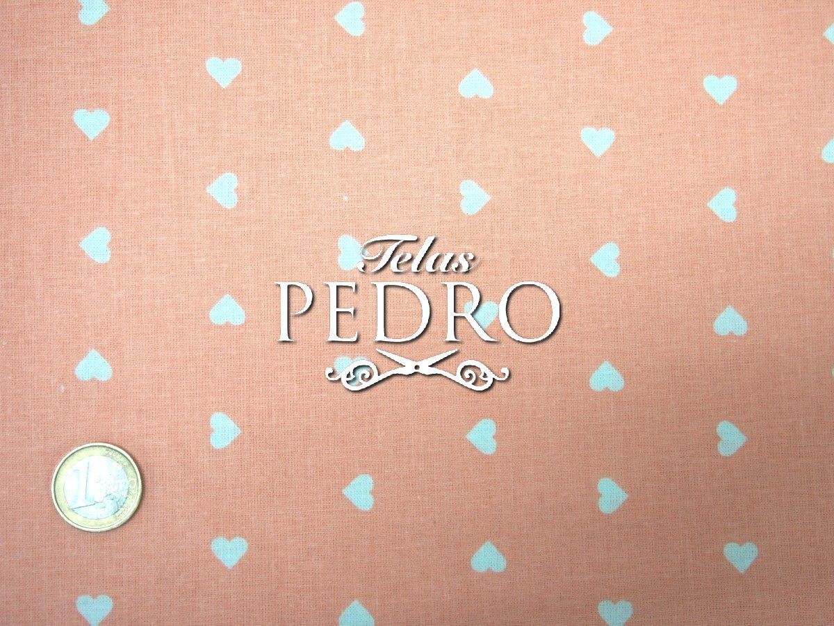 Popelín algodón estampado (patchwork) italiano - Colección Salmón - DISPONOBLE ÚNICAMENTE MODELO Nº04 (ESTRELLAS FONDO BLANCO) - Imagen 2