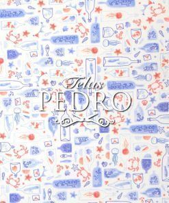 Popelín algodón estampado (patchwork) - Marine Bottles
