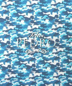 Popelín algodón estampado (patchwork) - Camuflaje Tonos Azules