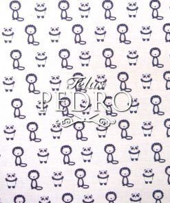 Popelín algodón estampado (patchwork) - León y Panda