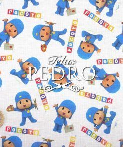 Alternative view of Popelín algodón estampado (patchwork) - Pocoyó