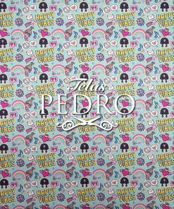 Popelín algodón estampado (patchwork) - Trolls Happy Vibes