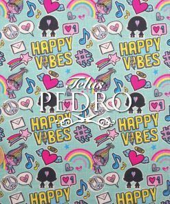 Alternative view of Popelín algodón estampado (patchwork) - Trolls Happy Vibes