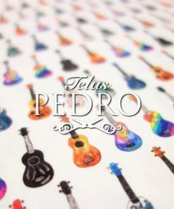 Popelín algodón estampado (patchwork) - Guitarras