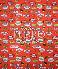 Popelín algodón estampado (patchwork) - Bocadillos cómic héroes