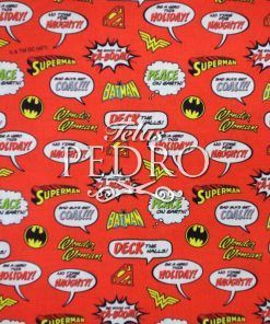 Alternative view of Popelín algodón estampado (patchwork) - Bocadillos cómic héroes