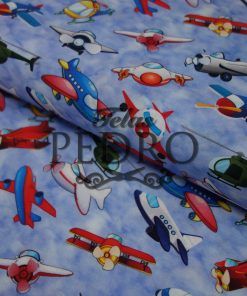Popelín algodón estampado (patchwork) – Aviones