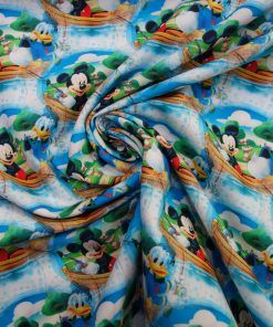 Alternative view of Popelín algodón estampado (patchwork) – Serie Mickey y Donald Dia De Pesca