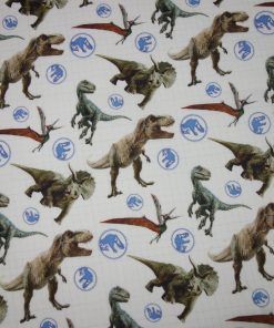 Popelín algodón estampado (patchwork) – Serie JURASSIC WORLD