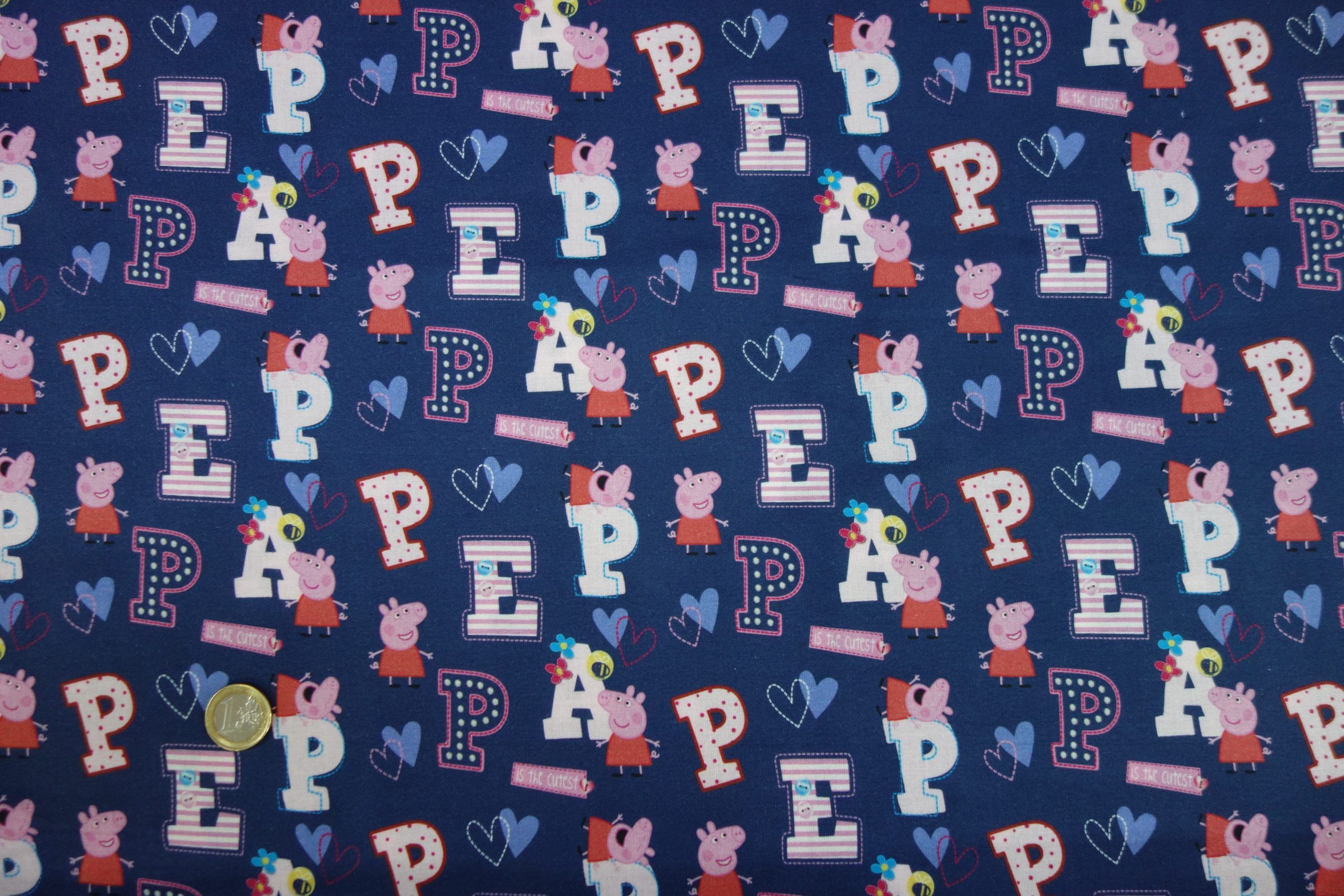 Popelín algodón estampado (patchwork) – Serie peppa pig - Imagen 3