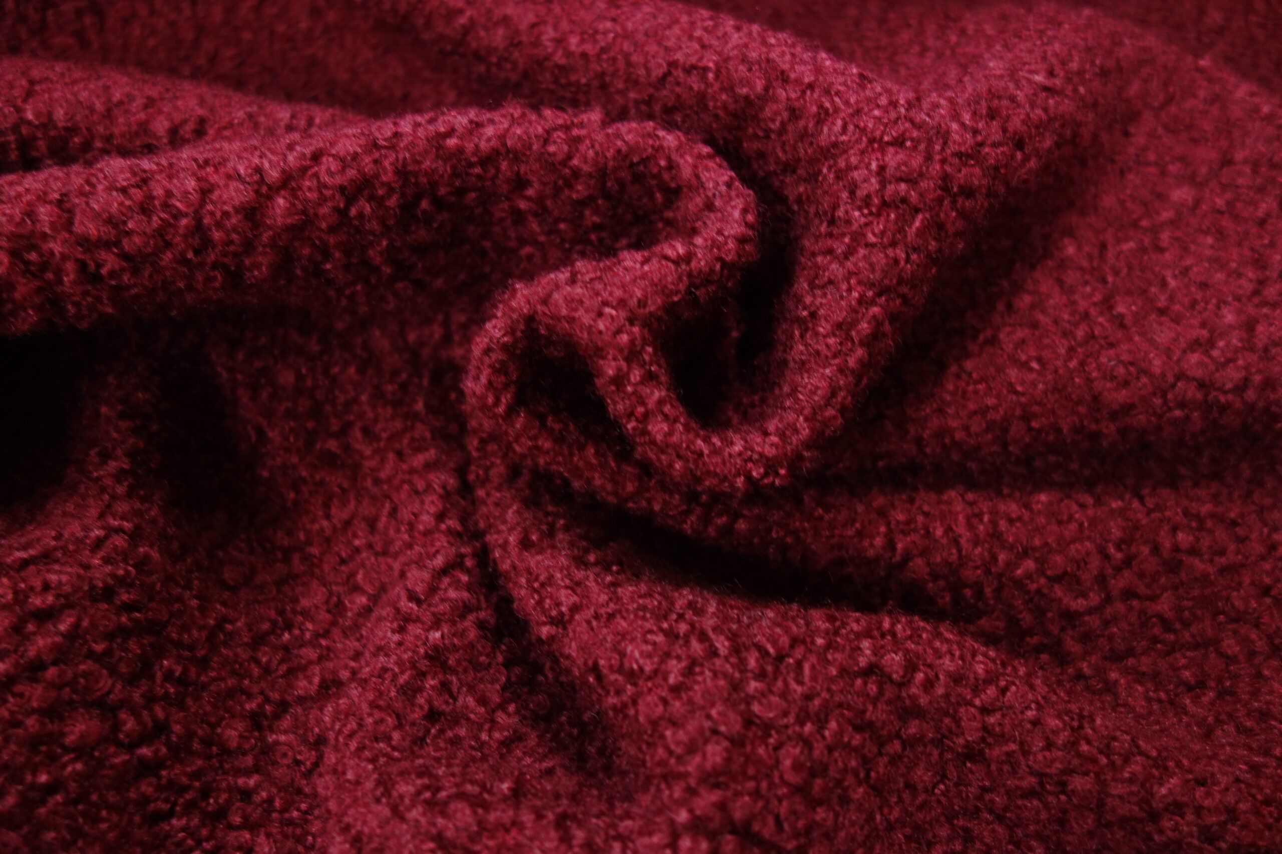 Tejido de abrigo de rizo surtido 1 - Serie Caramelo - DISPONIBLE ÚNICAMENTE MODELO Nº03 (GRANATE) - Imagen 2