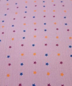 Alternative view of Bambula o muselina estampada estrellas multicolor – Serie Lanzarote