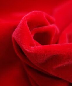 Alternative view of Terciopelo liso 100% poliéster – Color rojo