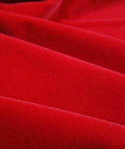 Terciopelo liso 100% poliéster – Color rojo