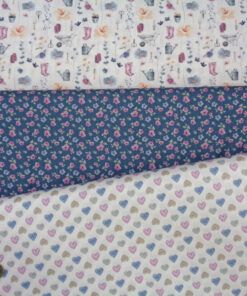 Popelín algodón estampado (patchwork) – Serie Homy jardinería - DISPONIBLE ÚNICAMENTE MODELO Nº01 (JARDINERÍA FONDO BLANCO)