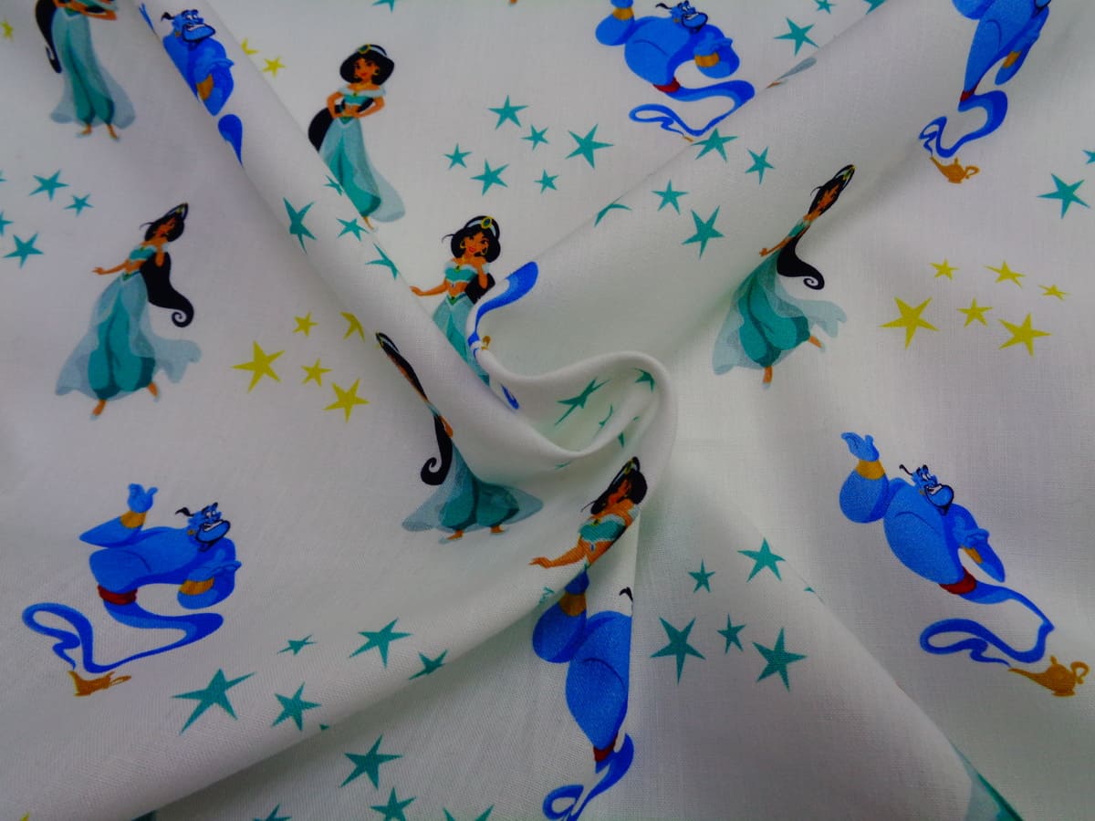Popelín algodón estampado (patchwork) – Jasmine y el Genio de la lámpara - Imagen 2