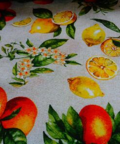 Alternative view of Loneta jaspeada estampada - Serie Limones y Naranjas