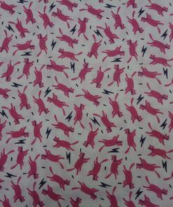 Popelín algodón estampación (patchwork) – Serie Gatos rosa