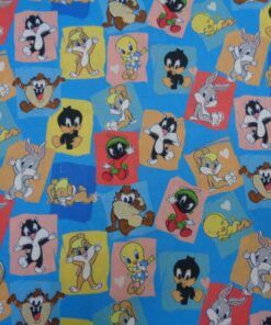 Popelín algodón estampado digital (patchwork) - Mini Looney tunes