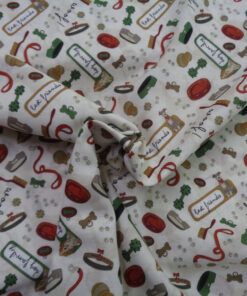 Alternative view of Popelín algodón estampado (patchwork) – Serie Comedero perros