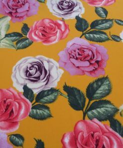 Alternative view of Crep de blusa estampado – Serie Atenea fondo mostaza