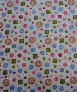 Popelín algodón estampado (patchwork) – Serie Tricot flowers