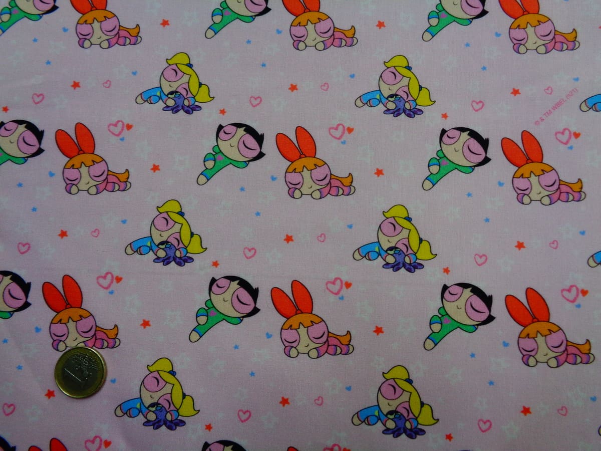 Popelín algodón estampado (patchwork) – Las Supernenas power puff