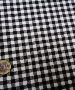 Popelín algodón estampado cuadros (patchwork) – Serie Marcelina negro