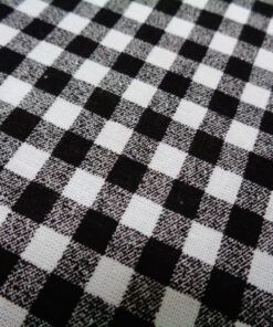 Alternative view of Popelín algodón estampado cuadros (patchwork) – Serie Marcelina negro