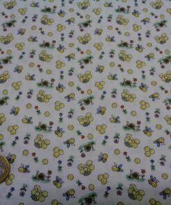 Popelín algodón estampado (patchwork) – Serie Colmenas y Abejas