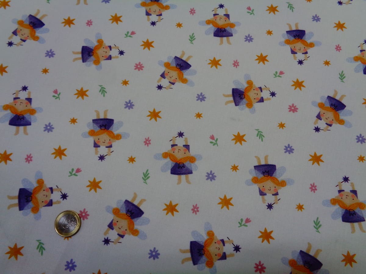Popelín algodón estampado (patchwork) – Serie Amelia Hadas