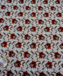 Popelín algodón estampado (patchwork) – Serie Hades Flores Camel