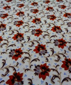 Alternative view of Popelín algodón estampado (patchwork) – Serie Hades Flores Camel