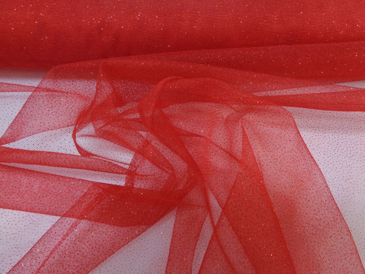 Tul fantasia purpurina – Color Rojo - Imagen 2