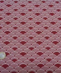 Popelín algodón estampado (patchwork) – Serie Seronda Granate Geometrico