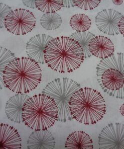 Popelín algodón estampado (patchwork) – Serie Seronda Granate Diente de Leon