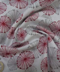 Alternative view of Popelín algodón estampado (patchwork) – Serie Seronda Granate Diente de Leon