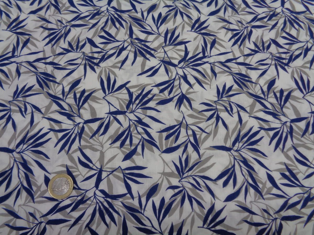 Popelín algodón estampado (patchwork) – Serie Seronda Azul Ramas