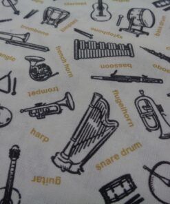Alternative view of Popelín algodón estampado (patchwork) – Serie Instrumentos Musicales