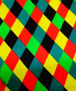 Raso estampado – Rombos Multicolor