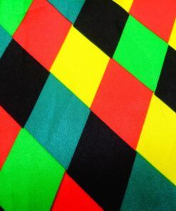 Alternative view of Raso estampado – Rombos Multicolor