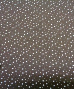Popelín algodón estampado (patchwork) – Serie Eleonor Estrellas Marron
