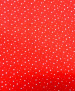 Popelín algodón estampado (patchwork) – Serie Eleonor Estrellas Rojo