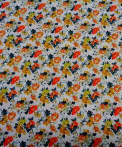 Popelín algodón estampado (patchwork) – Serie Puntal Naranja