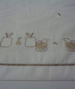 Visillo bordado Cocina – Serie Delaz Beige Frutas