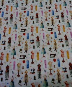 Popelín algodón estampado (patchwork) – Serie Maniquies De Costura